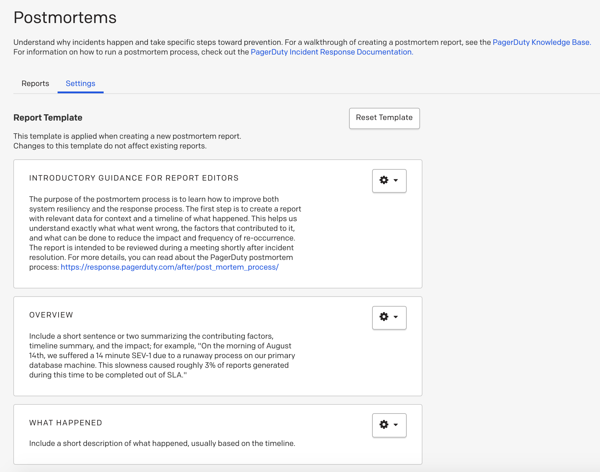 Edit the Postmortem Template